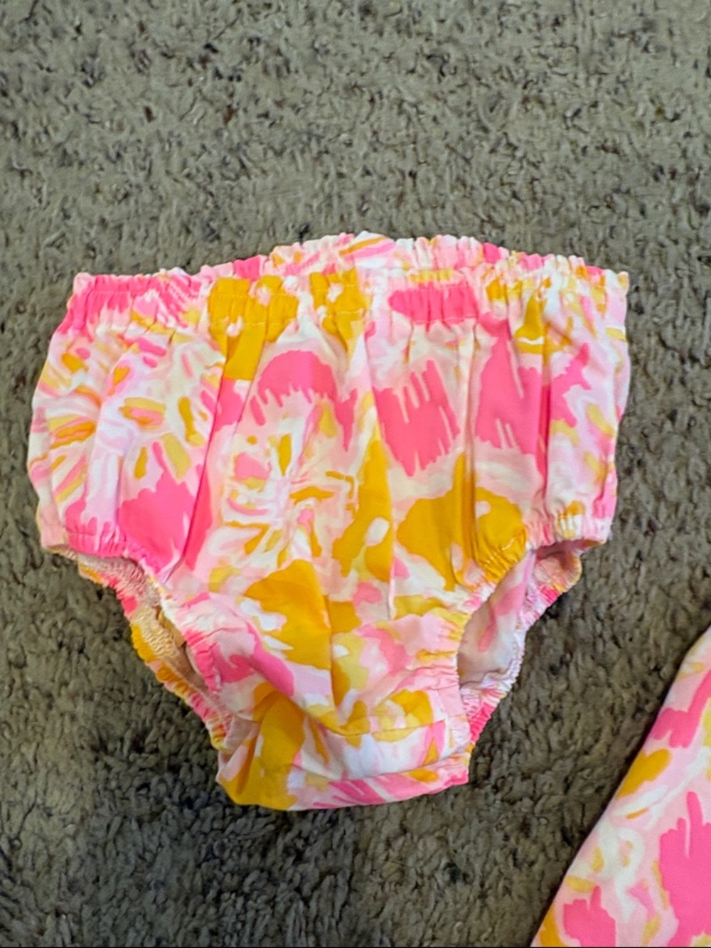 Lilly Pulitzer Pink and Yellow Floral Toddler Dress with Bloomers - Picture 2 of 7